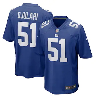 mens nike azeez ojulari royal new york giants game jersey